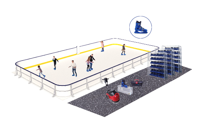 200 sqm Ice Rink | Perfect size for different events & locations