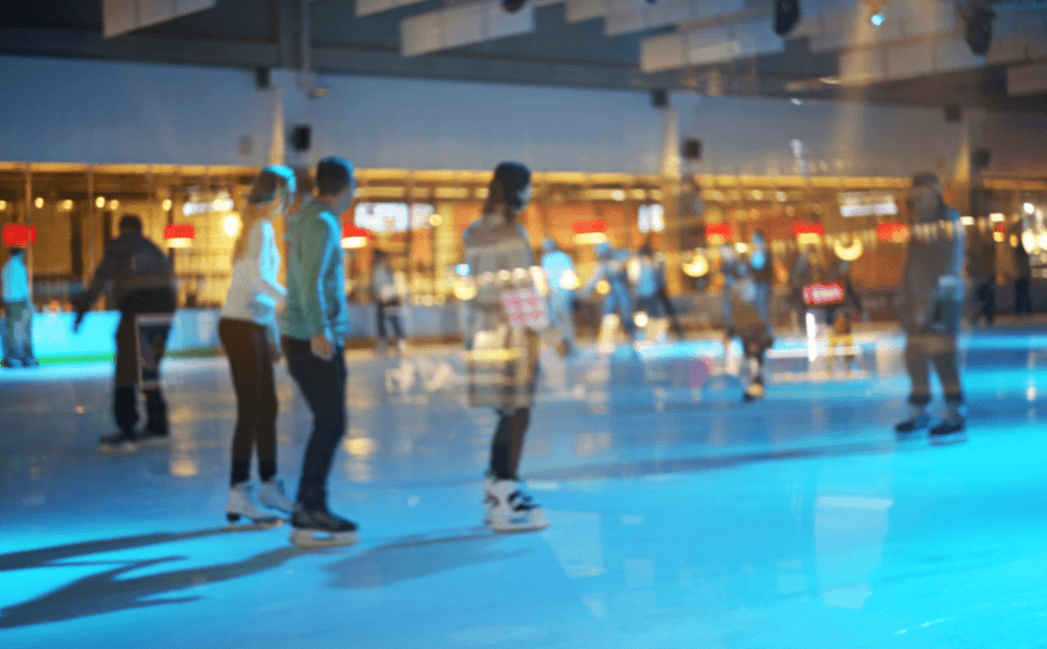 Portable ice rink for bowling alleys